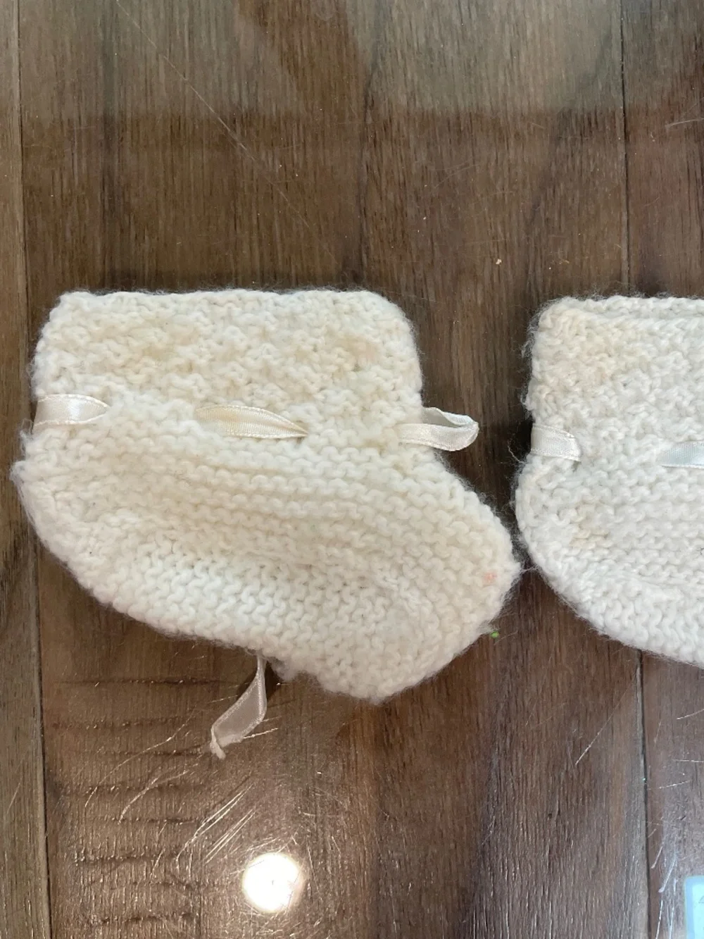 Vintage Hand-Crocheted/Knit Baby Shawl and Bootie Set